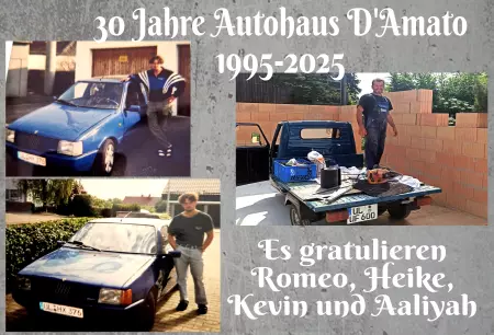 Geschaeftsschilder Tuerschilder EingangFirma 30 Jahre Autohaus D'Amato Bild