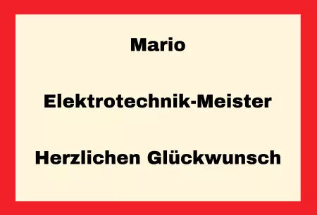 Geschaeftsschilder Tuerschilder EingangFirma Elektrotechnik Meister Mario Bild