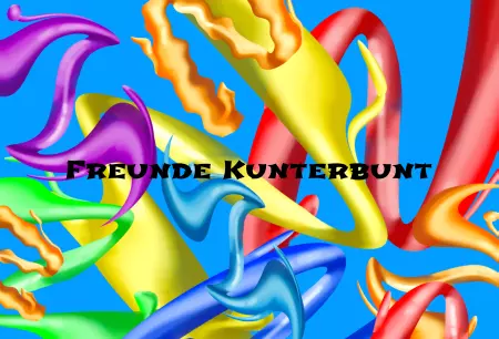 Geschaeftsschilder Tuerschilder EingangFirma FREUNDE KUNTERBUNT Bild