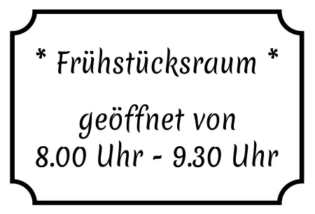 Geschaeftsschilder Tuerschilder EingangFirma Frühstücksraum Bild