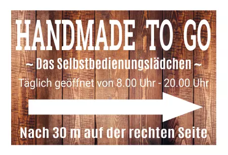 Geschaeftsschilder Tuerschilder EingangFirma Handmade to go Bild