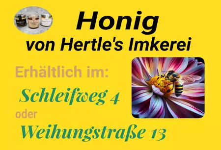 Geschaeftsschilder Tuerschilder EingangFirma Honig von Hertle´s Imkerei Bild