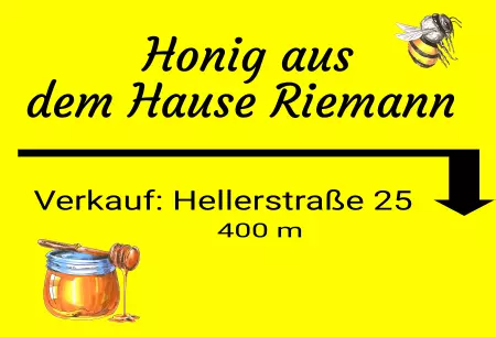 Geschaeftsschilder Tuerschilder EingangFirma Honig von Riemann Bild