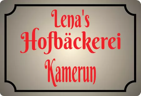 Geschaeftsschilder Tuerschilder EingangFirma Lena's Hofbäckerei Kamerun Bild