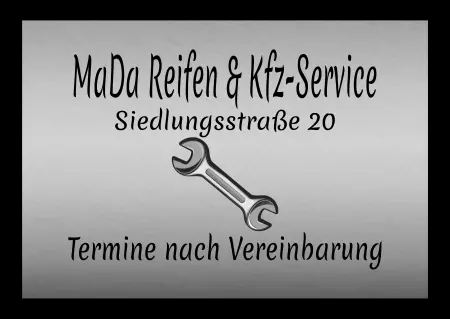 Geschaeftsschilder Tuerschilder Eingang Firma MaDa Reifen & Kfz-Service Bild