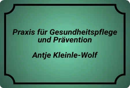 Geschaeftsschilder Tuerschilder EingangFirma Praxis für Gesundheitspflege Bild