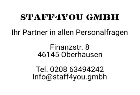 Geschaeftsschilder Tuerschilder Eingang Firma STAFF4YOU Bild